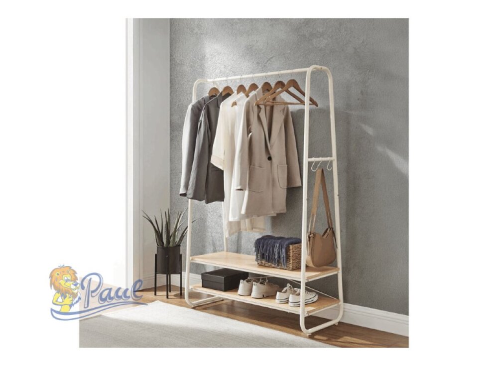 Věšák, kov, bílá, AUV-E1112 WT