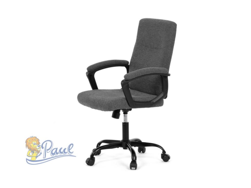 Kancelářské křeslo, šedá látka, kovový kříž