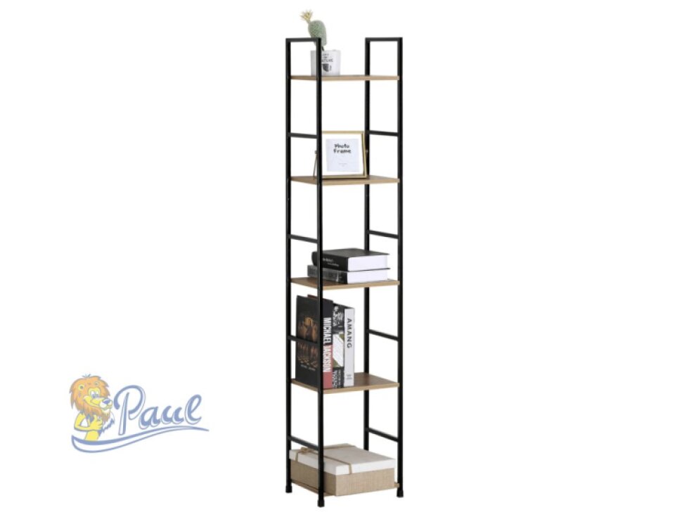 Regál, mdf, hnědá, GD-215 OAK
