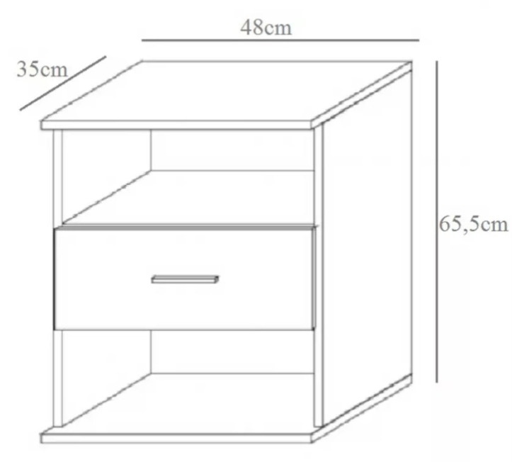 Noční stolek Goda 3 1S