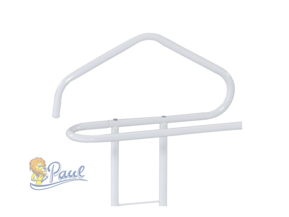 Němý sluha, výška 108 cm, kovová konstrukce, bílý matný lak, nosnost 4 kg