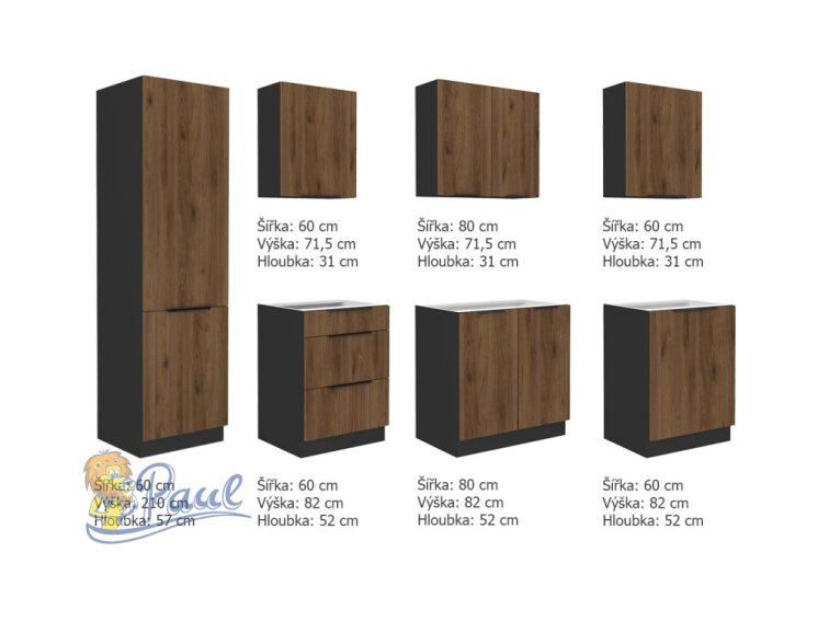 Kuchyňská linka 260 cm Monza 3