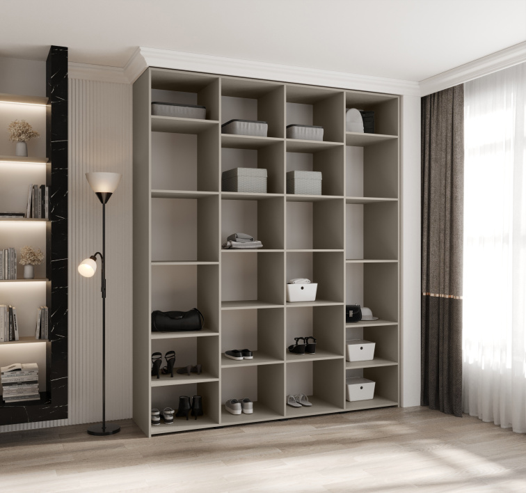 Police pro šatní skříně COMO