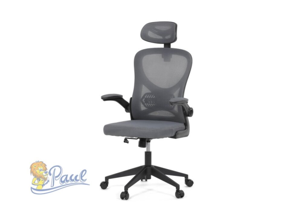 Kancelářská židle, houpací mechanismus, šedá, KA-K2021 GREY