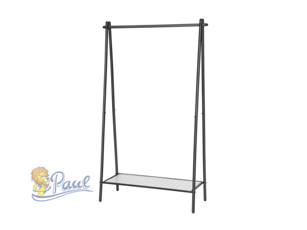 Stojanový věšák, kov, černá, AUV-E1023 BK