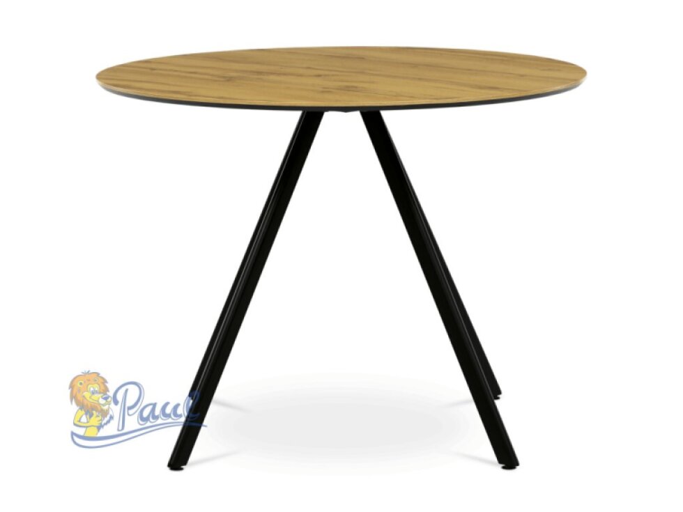 Kulatý jídelní stůl 100x100cm, lamino, dub, HT-R5010 OAK