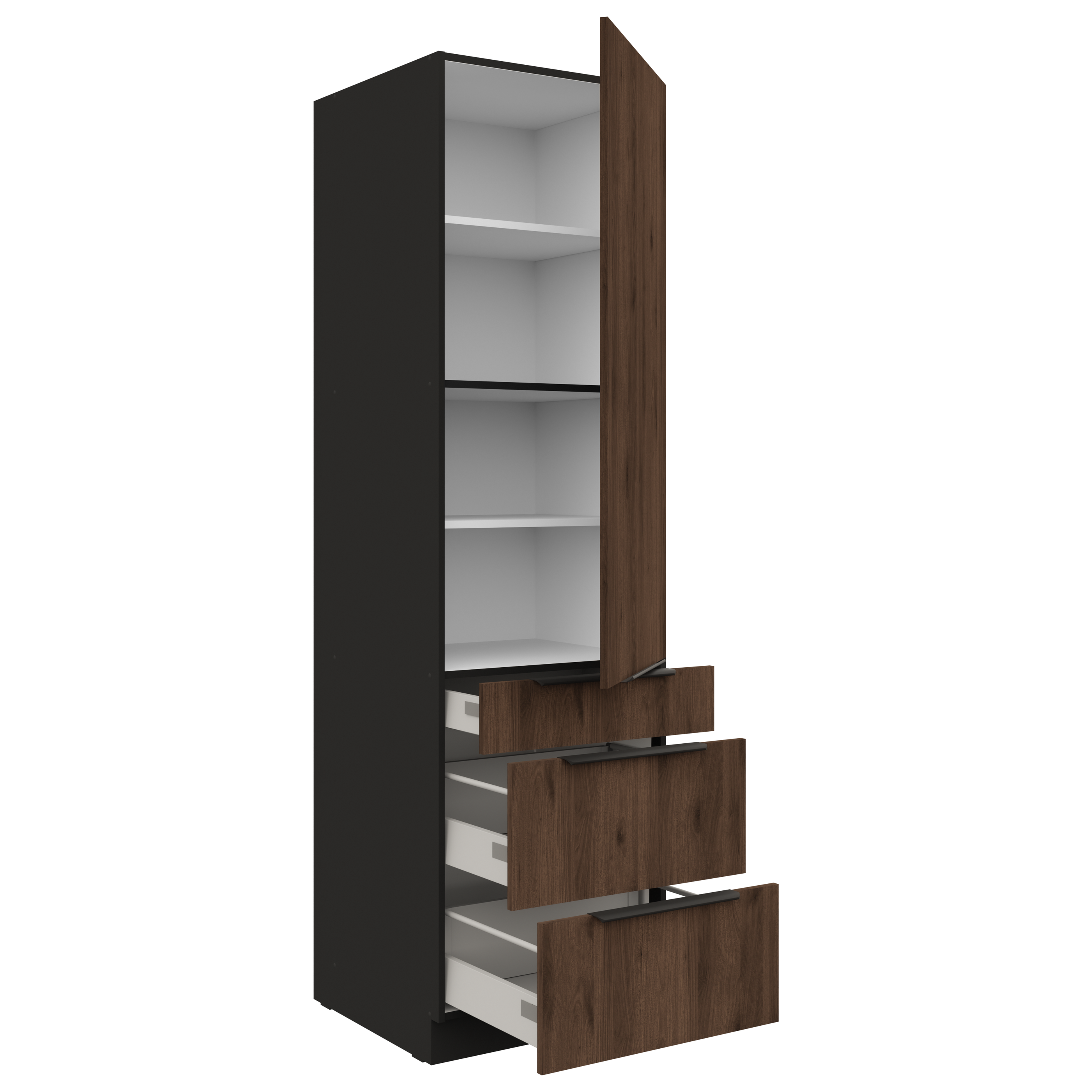 Vysoká potravinová skříňka Monza 60 DKS-210 3S1F - Premium Box