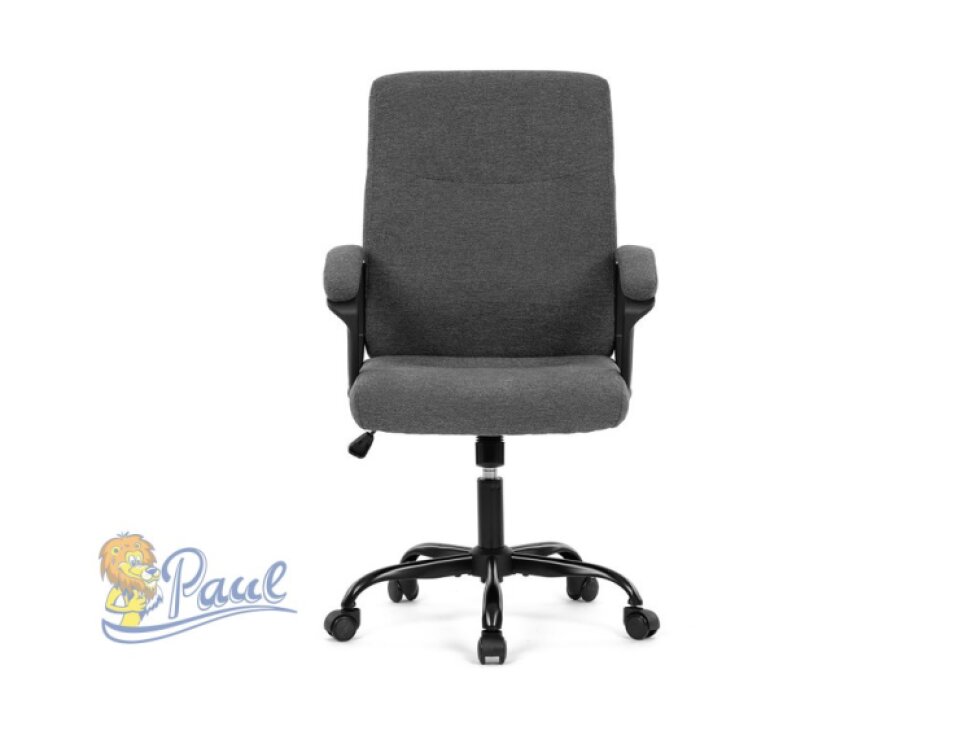 Kancelářské křeslo, šedá látka, kovový kříž
