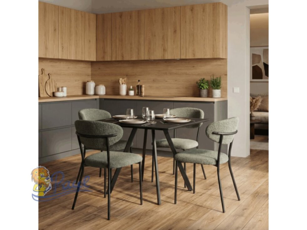 Jídelní stůl 90x90cm, lamino, šedý dub, HT-R5190 GREY