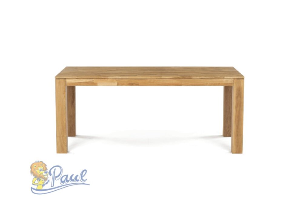 Jídelní stůl 180x90x75, masiv dub bílý, povrchová úprava olejem, nohy 10x10 cm