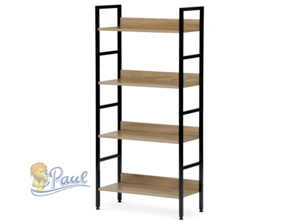 Regál, mdf, hnědá, GD-314 OAK