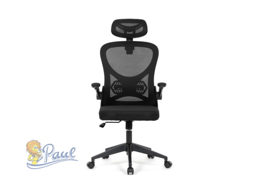 Kancelářská židle, houpací mechanismus, černá, KA-K2021 BK