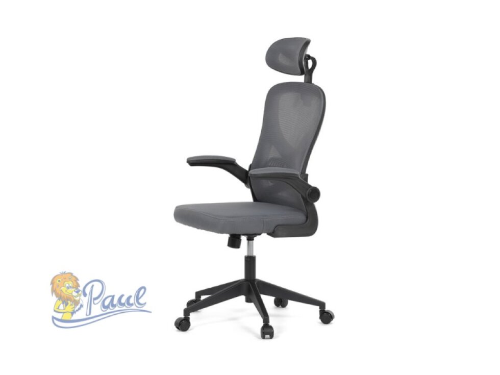 Kancelářská židle, houpací mechanismus, šedá, KA-K2021 GREY