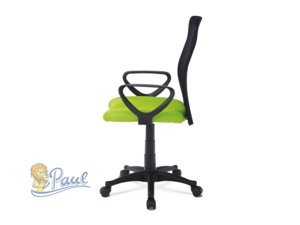 Kancelářská židle, látka MESH zelená / černá, plyn.píst