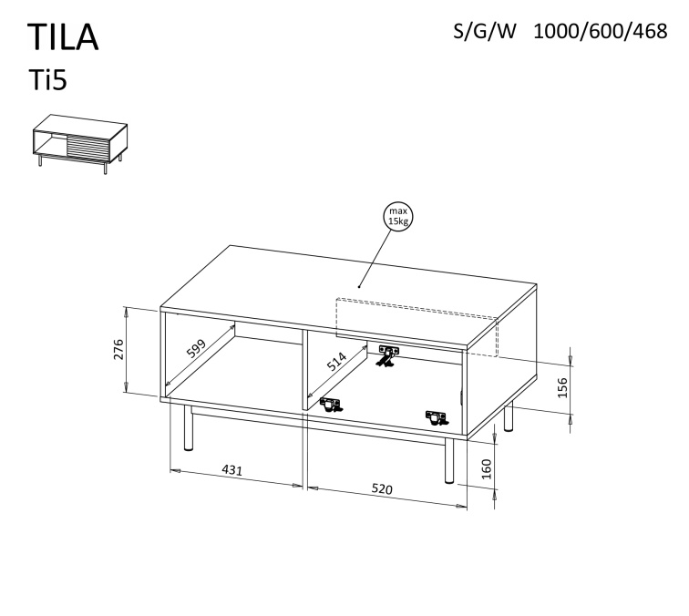 Konferenční stolek Tila TI5