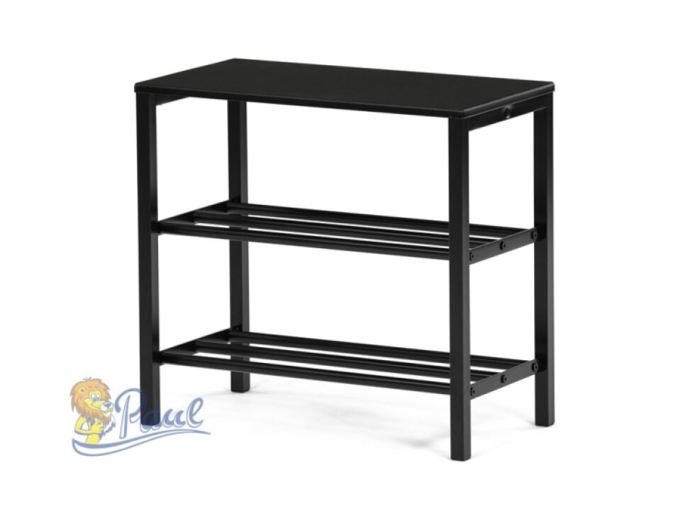 Botník, 1 police, černý matný lak