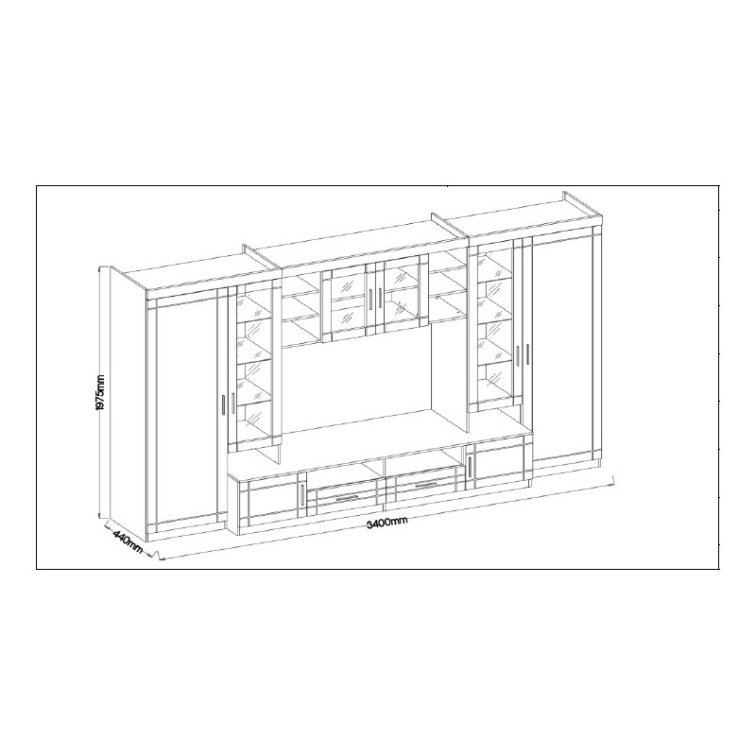 Obývací stěna Paris