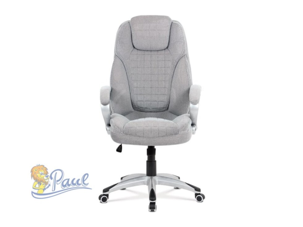 Kancelářské křeslo, houpací mechanismus, stříbrná, KA-G196 SIL2