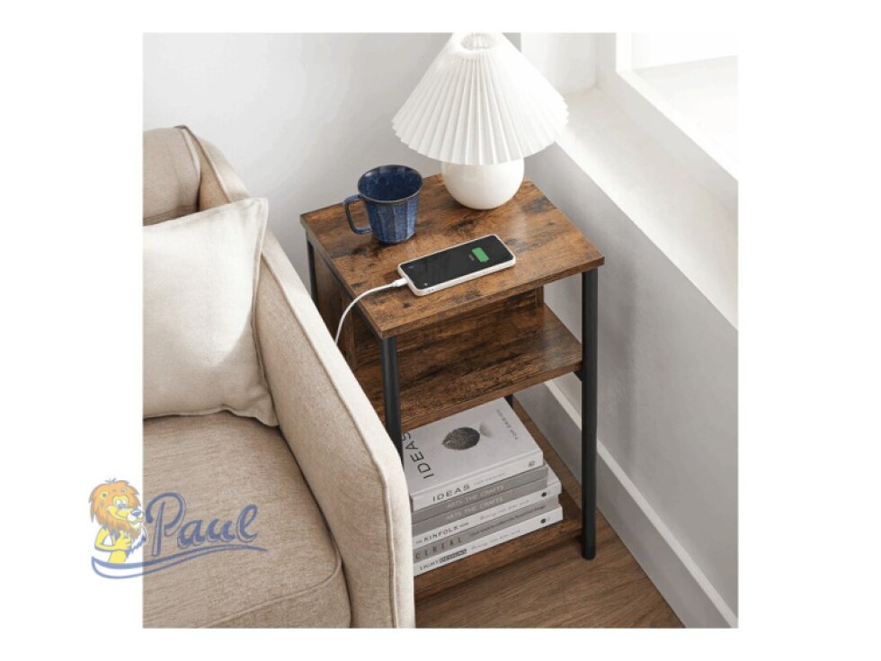 Odkládací stolek 30x34x58cm, mdf, old wood, AFK-E1175 OLW