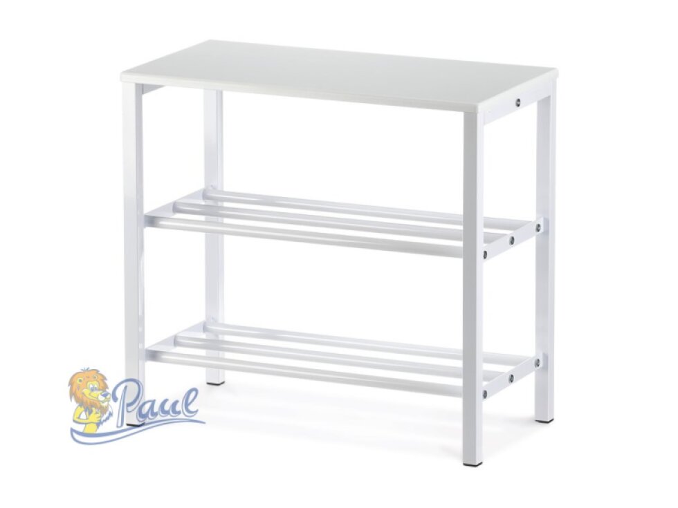 Botník, 2 police, bílý matný lak