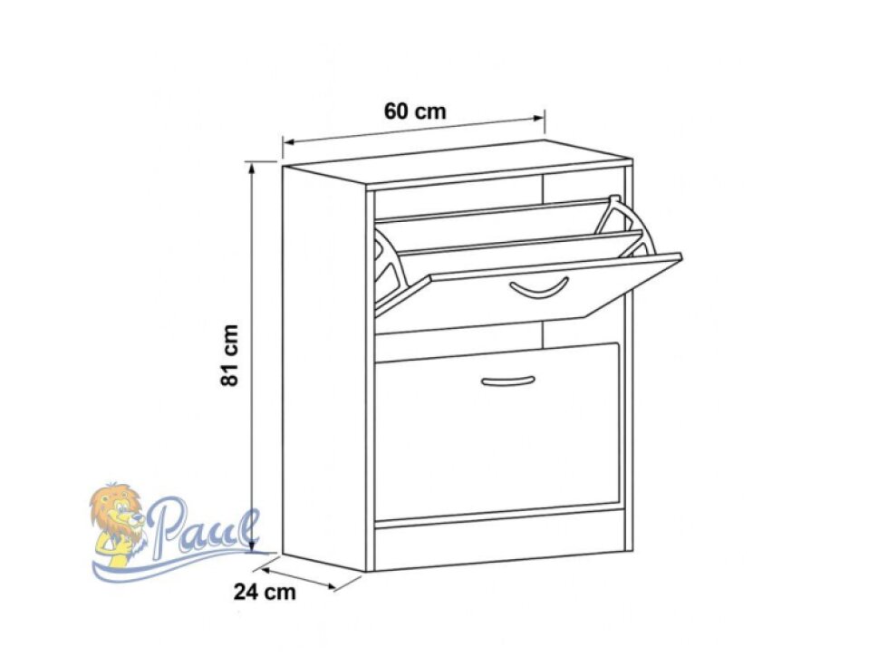 Botník, mdf, hnědá, ABO-G1014 OAK