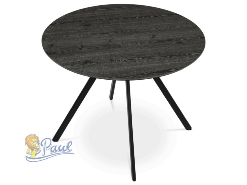 Kulatý jídelní stůl 100x100cm, lamino, šedý dub, HT-R5010 GREY