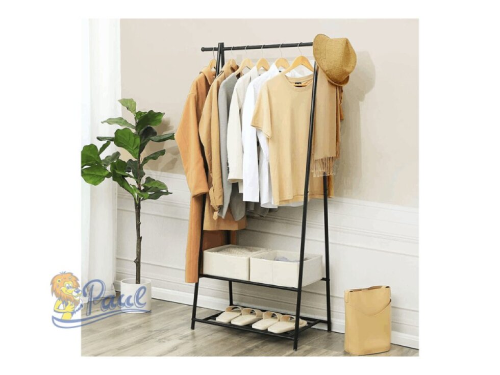 Věšák, kov, černá, AUV-E1105 BK