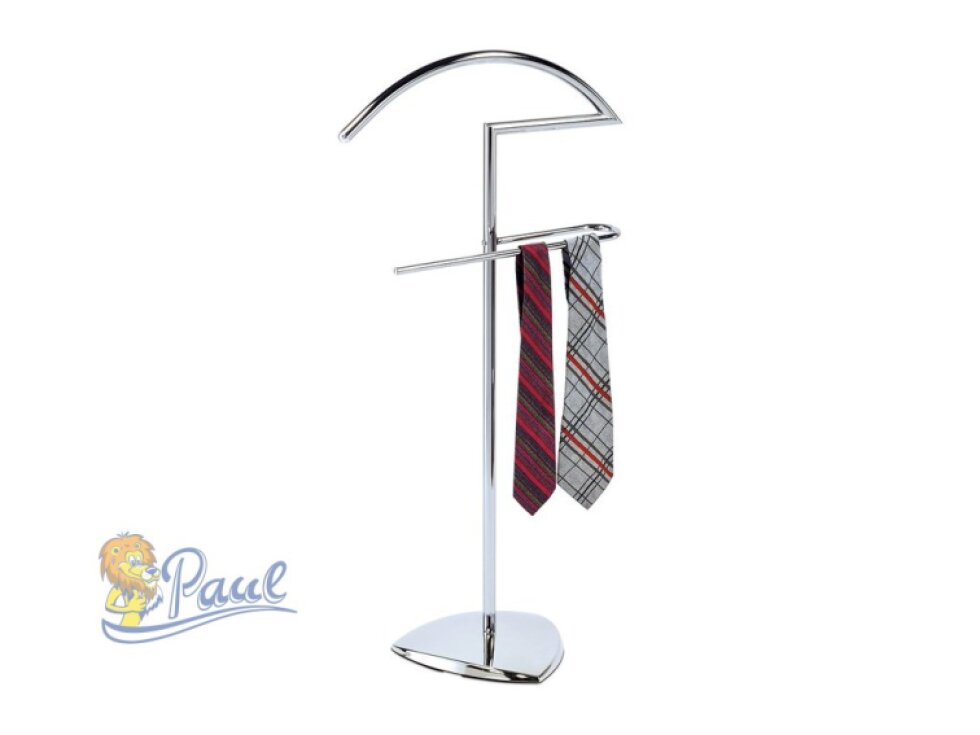 Němý sluha, výška 105 cm, kovová konstrukce, leský chrom, nosnost 5 kg