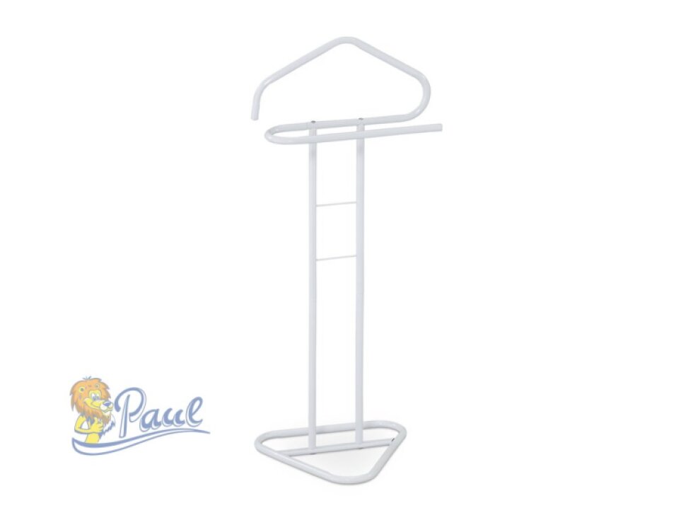 Němý sluha, výška 108 cm, kovová konstrukce, bílý matný lak, nosnost 4 kg