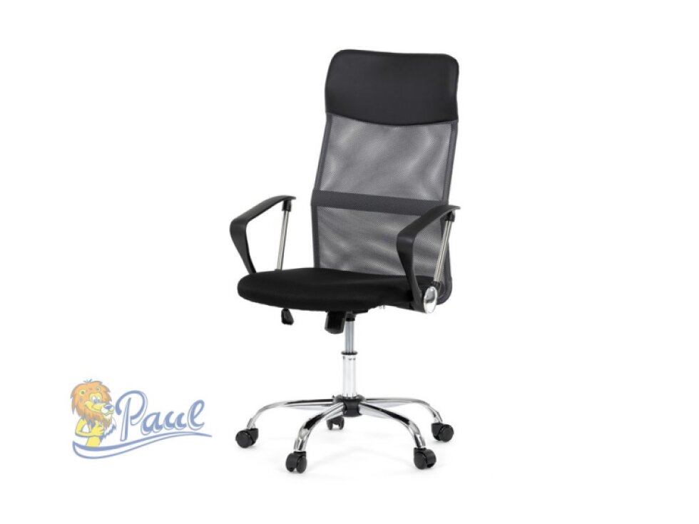 Kancelářská židle, houpací mechanismus, šedá síťovina, KA-E305 GREY