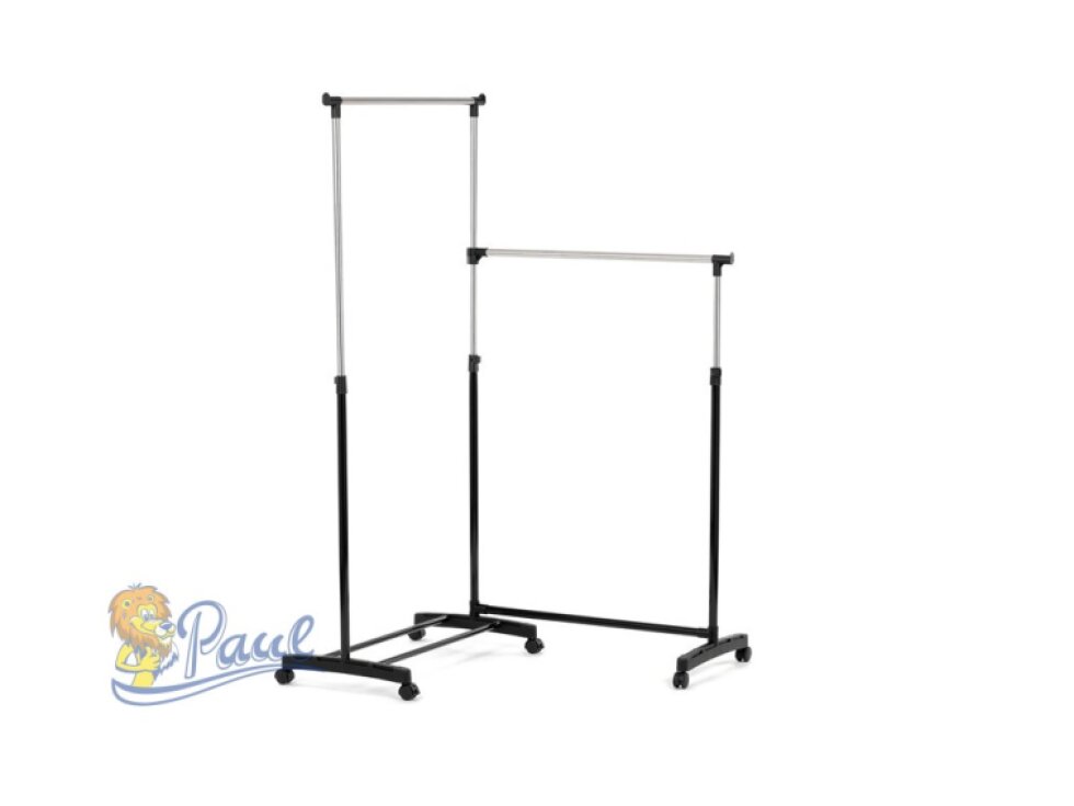 Věšák dvouramenný, černý plast.