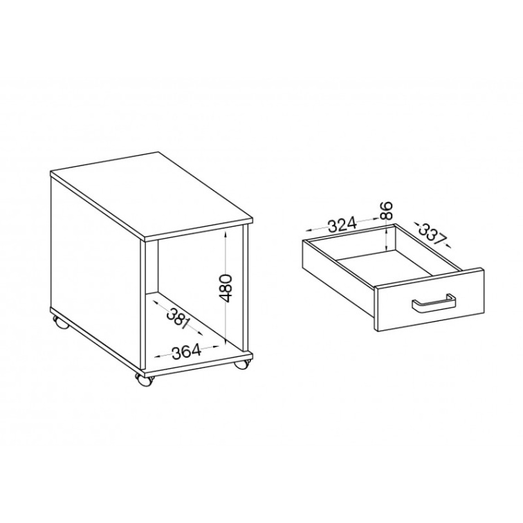 Kontejner se zásuvkami Malta 201 3S