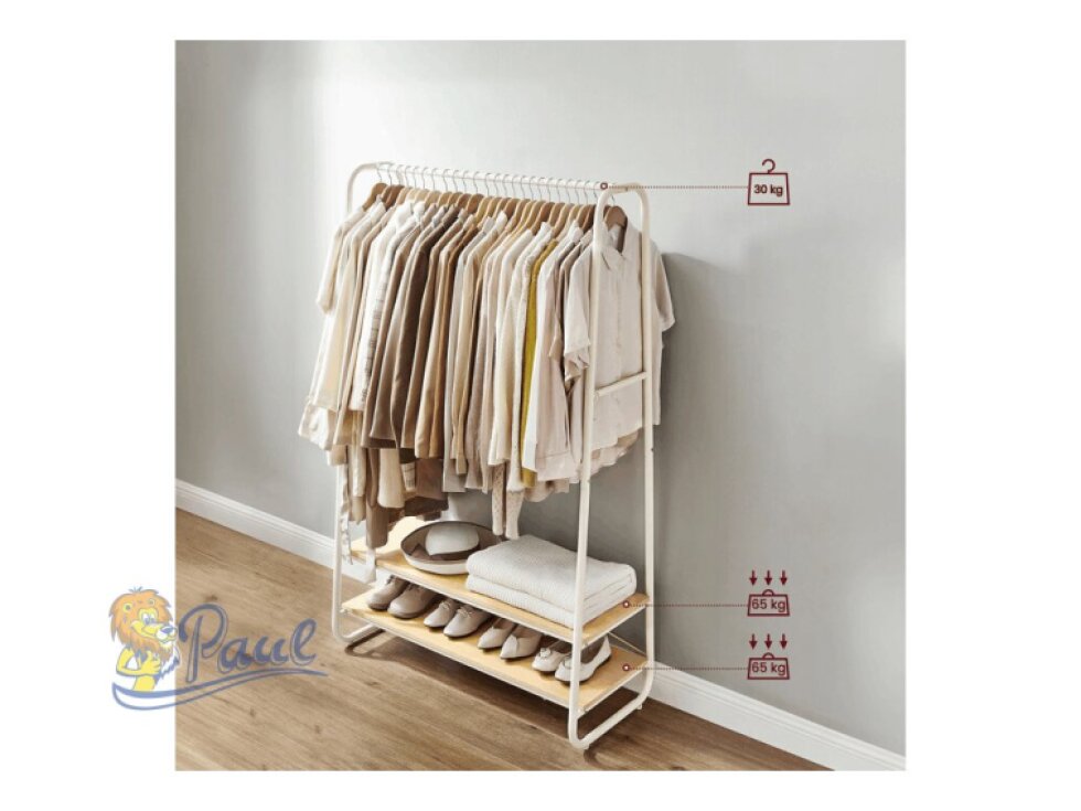 Věšák, kov, bílá, AUV-E1112 WT