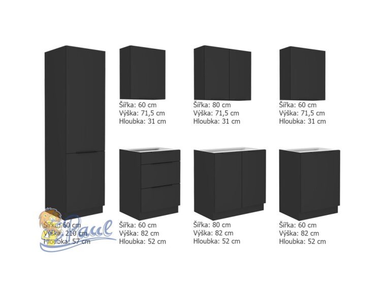 Kuchyňská linka 260 cm Siena 4