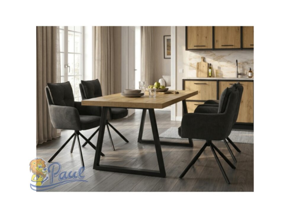 Jídelní stůl rozkládací 160-240x90 cm, lamino, dub, HT-R5624 OAK