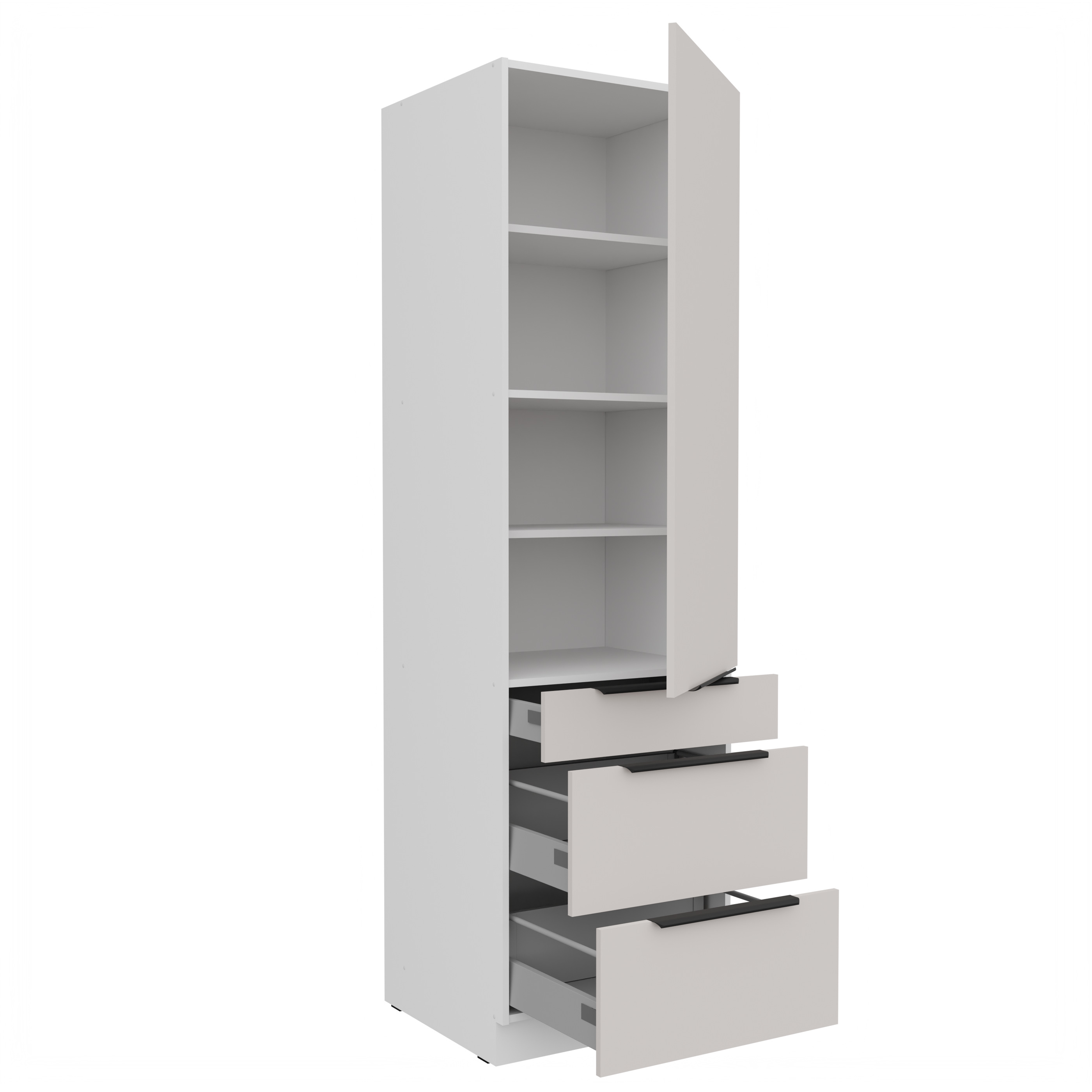 Vysoká potravinová skříňka Como 60 DKS-210 3S 1F - Premium Box