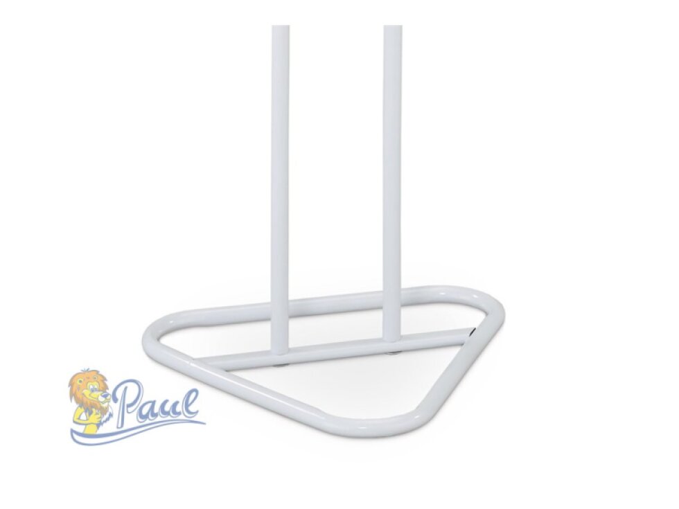 Němý sluha, výška 108 cm, kovová konstrukce, bílý matný lak, nosnost 4 kg