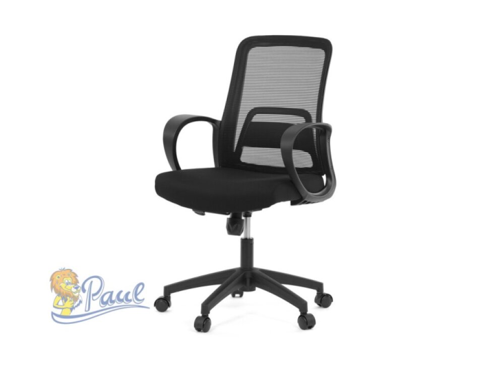 Kancelářská židle, houpací mechanismus, černá síťovina, KA-S3015 BK