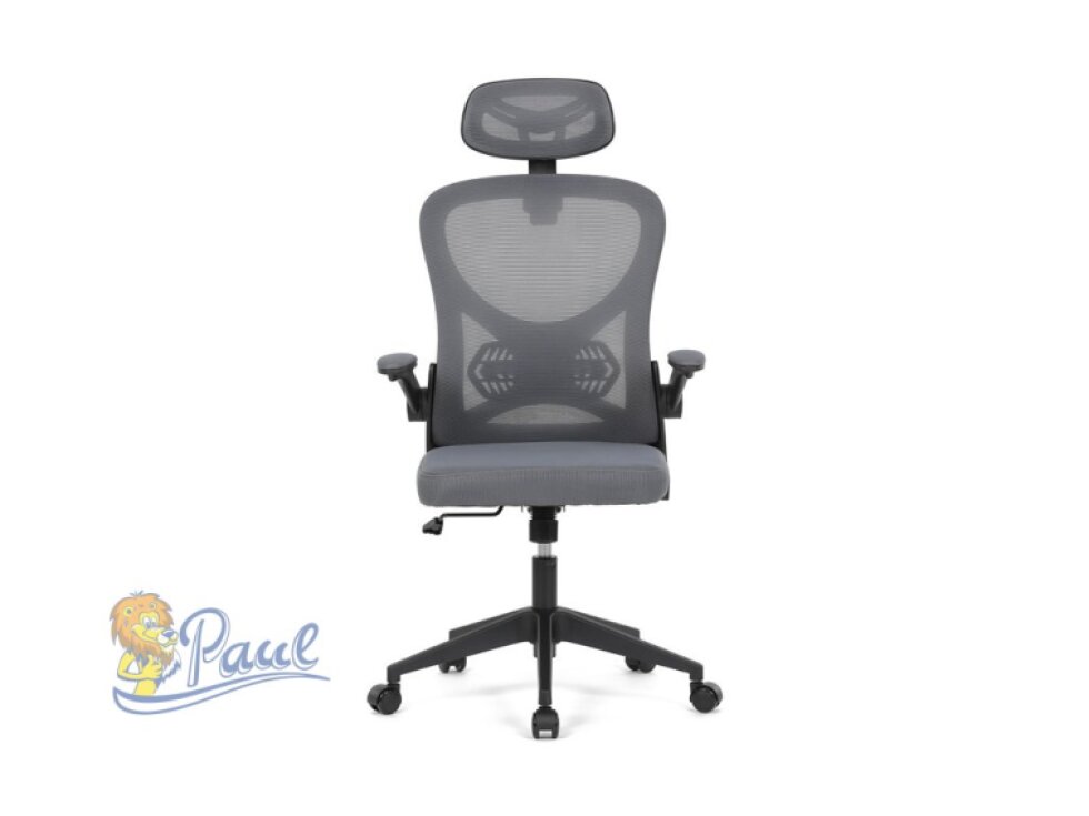 Kancelářská židle, houpací mechanismus, šedá, KA-K2021 GREY