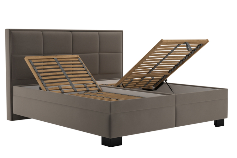 Postel Ela - látka Tiffany 29 Taupe s matracemi