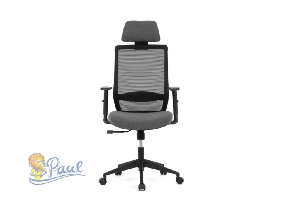 Židle kancelářská, černá MESH síťovina, černá látka, plastový kříž, synchronní mechanismus, kolečka pro tvrdé povrchy