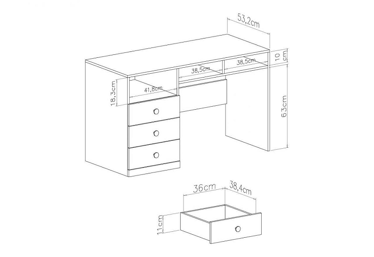 Psací stůl Pixel PX8