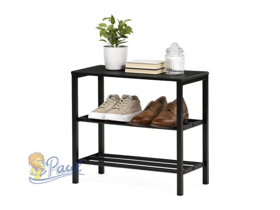 Botník, 1 police, černý matný lak