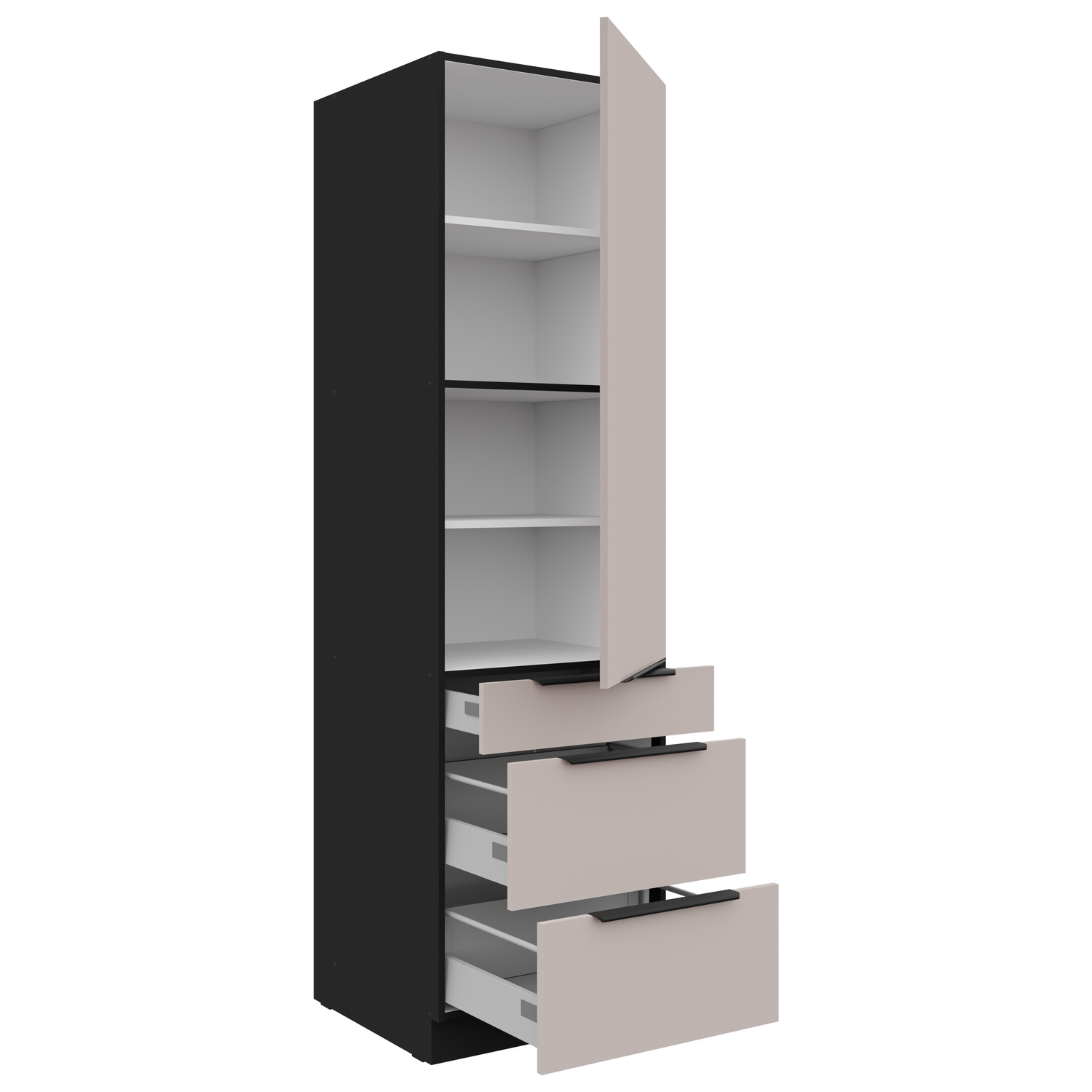 Vysoká potravinová skříňka Arona 60 DKS-210 3S 1F - Premium Box