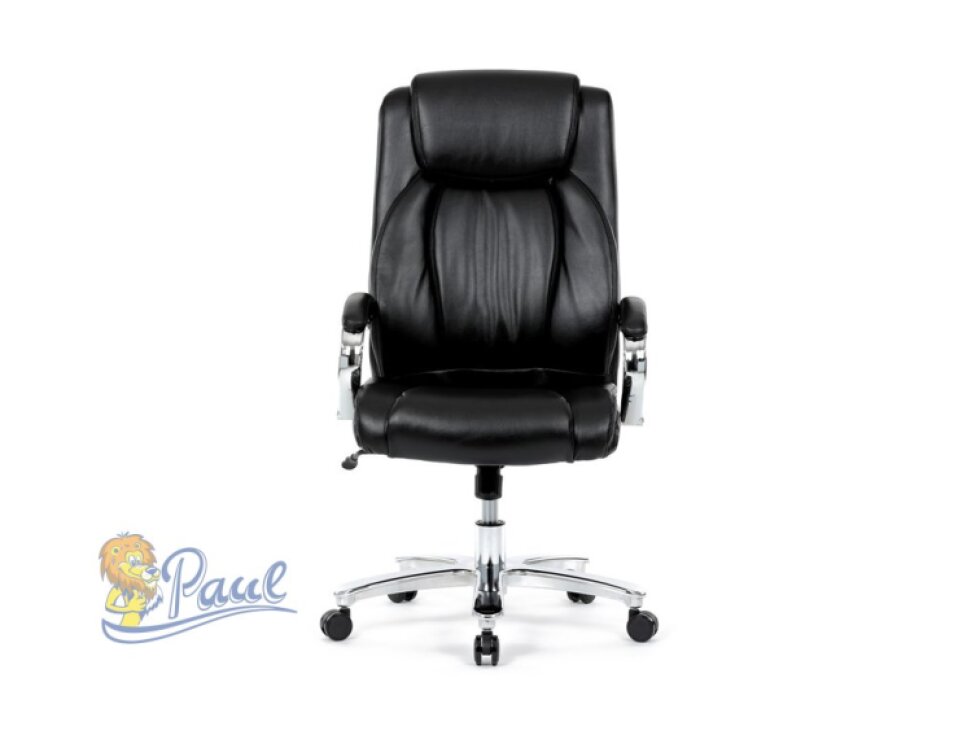 Kancelářské křeslo, houpací mechanismus, černá ekokůže, KA-F1385 BK