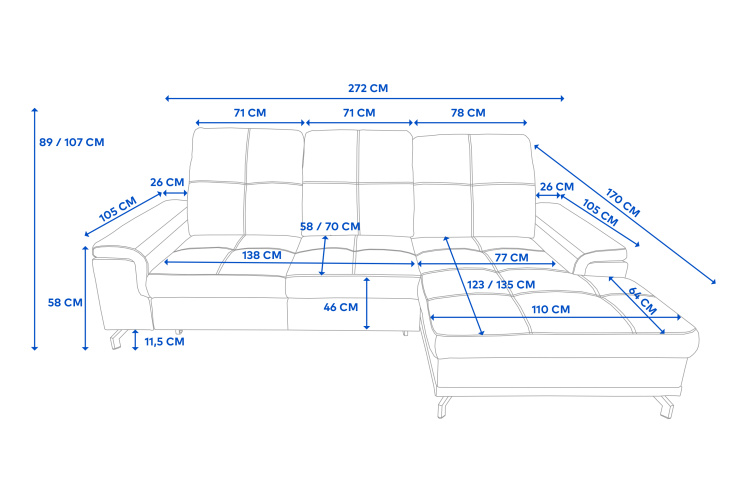 Sedací souprava Hespe - látka Aragon