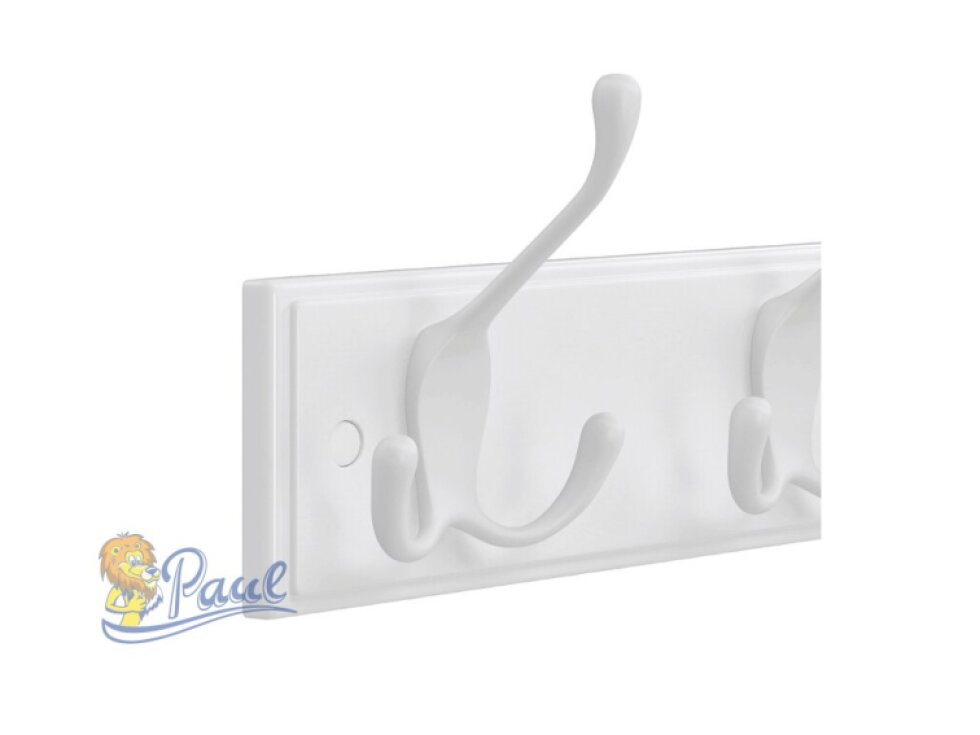 Věšák, dřevo, bílá, ABP-E1030 WT