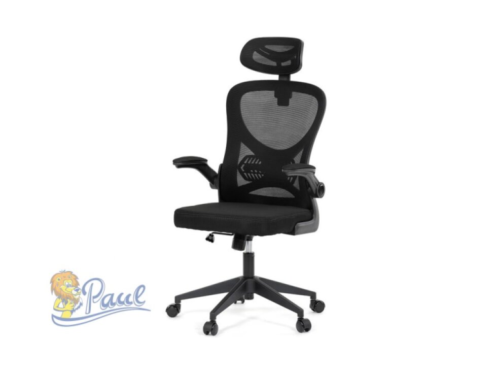 Kancelářská židle, houpací mechanismus, černá, KA-K2021 BK