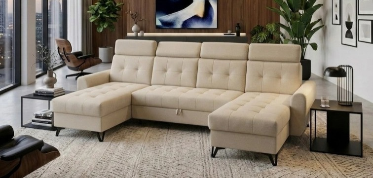 Sedací souprava Lawente Mega - Portland Cream