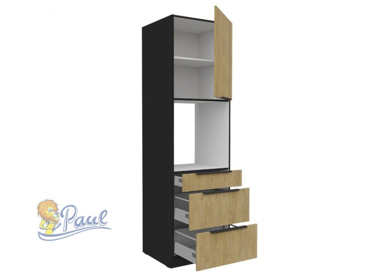 Vysoká skříňka pro vestavnou troubu Cremona 60 DPS-210 3S 1F - Premium Box